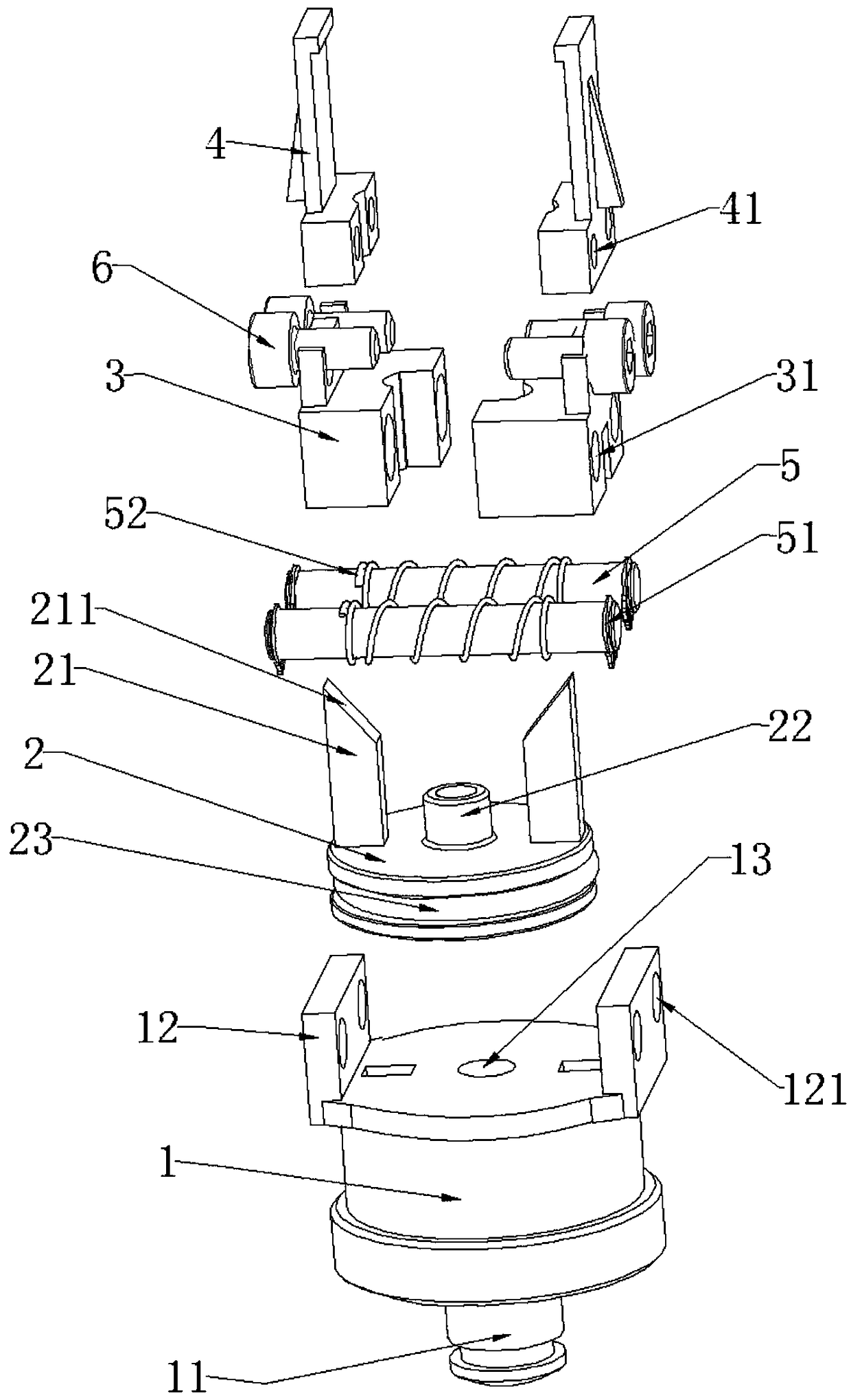 Micro clamping finger air cylinder and drive method thereof