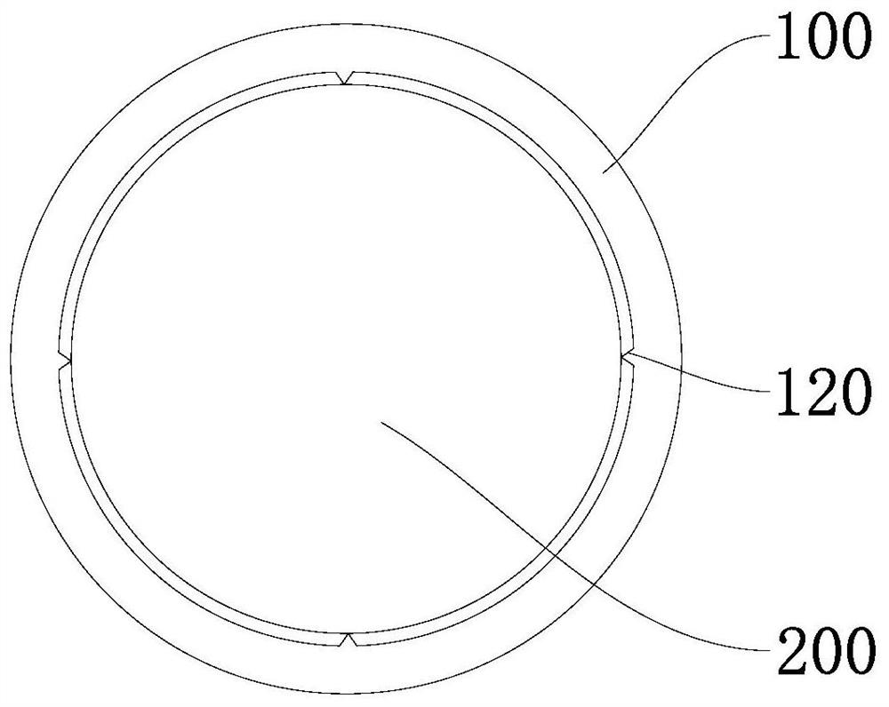 Combined firework launching barrel and combined firework with same