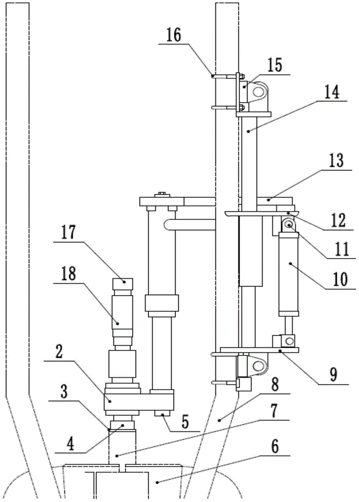 Tripping pipe column drilling fluid injection and circulation device and method