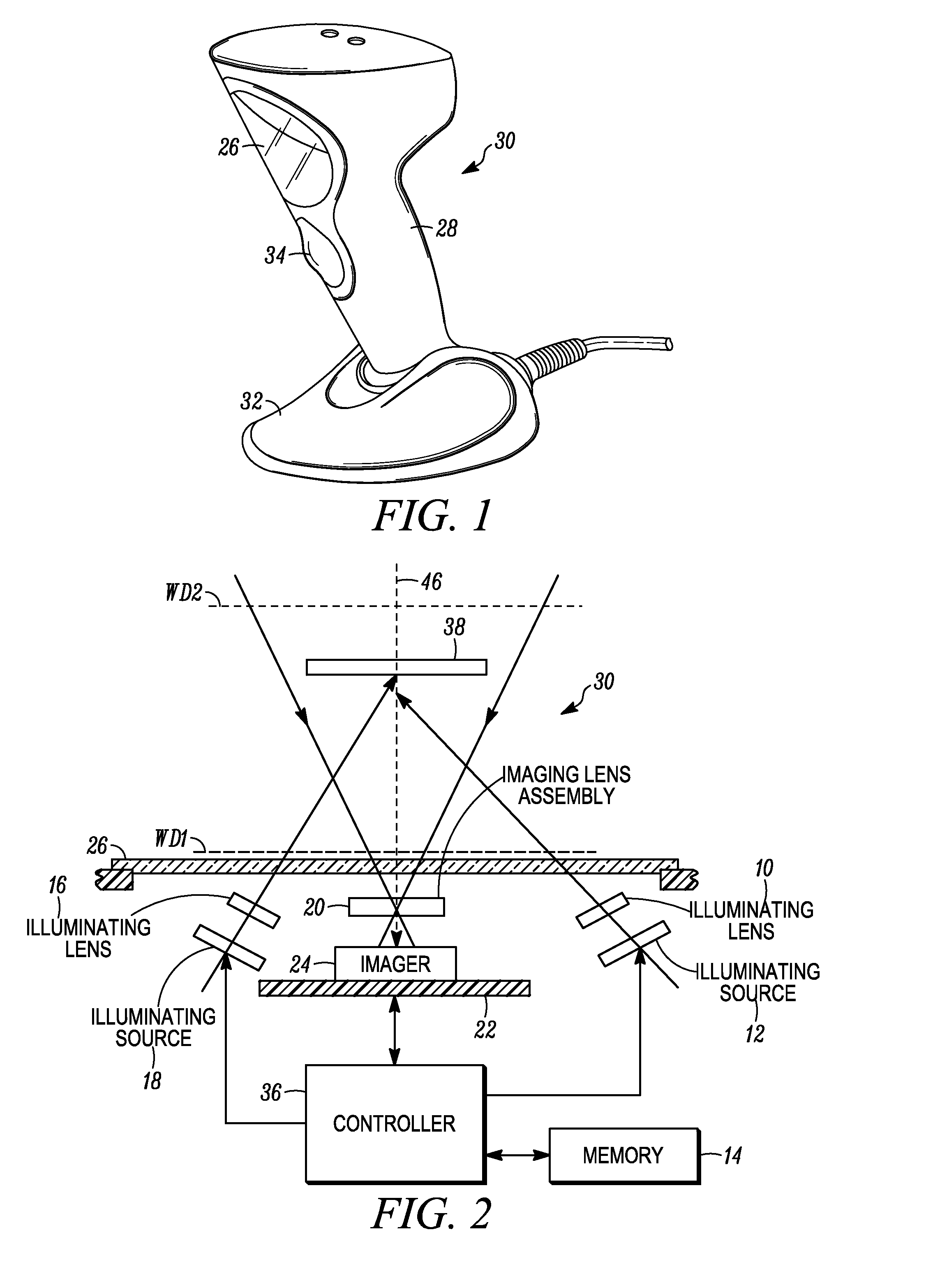 Compact hybrid imaging lens assembly in an imaging reader