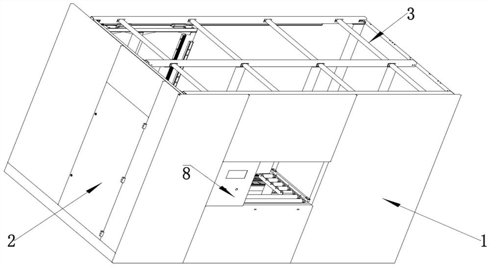 Stacking type cleaning rack three-dimensional warehouse