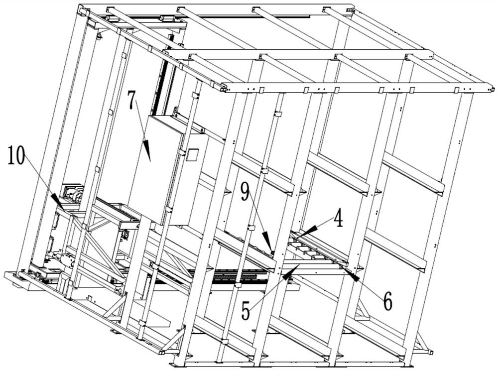 Stacking type cleaning rack three-dimensional warehouse