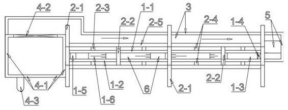 Fuse-plug dam section test method using overflow water tank synchronous stacking narrow groove and pipe