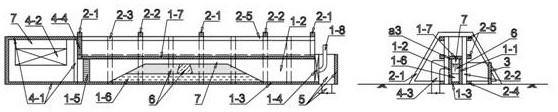 Fuse-plug dam section test method using overflow water tank synchronous stacking narrow groove and pipe