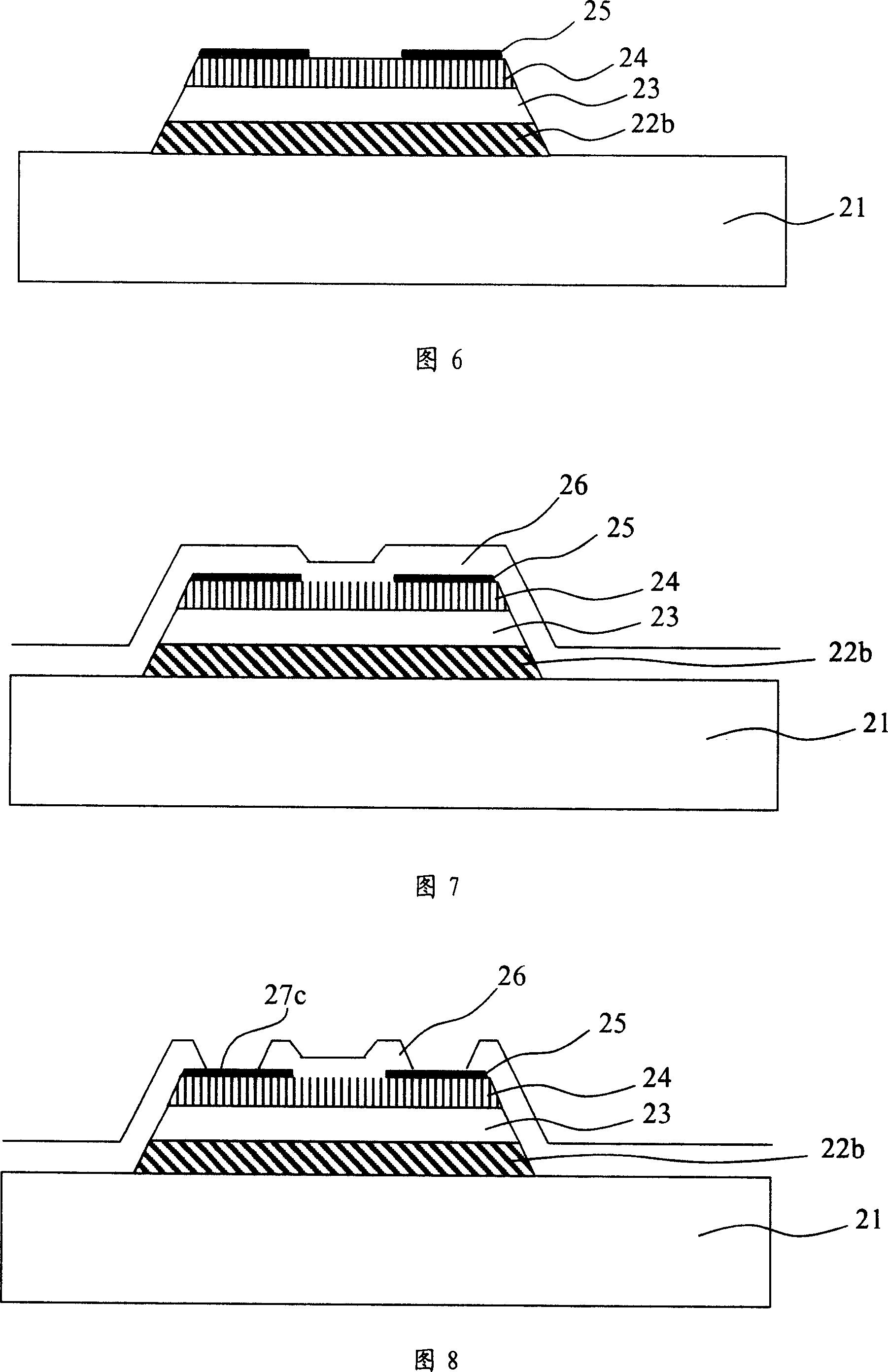 TFT matrix structure and making method thereof