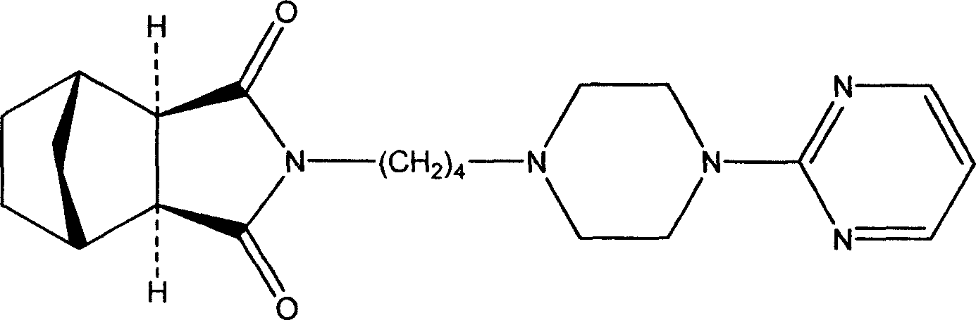 New usage of tandospirone and its derivative, and composition containing tandospirone