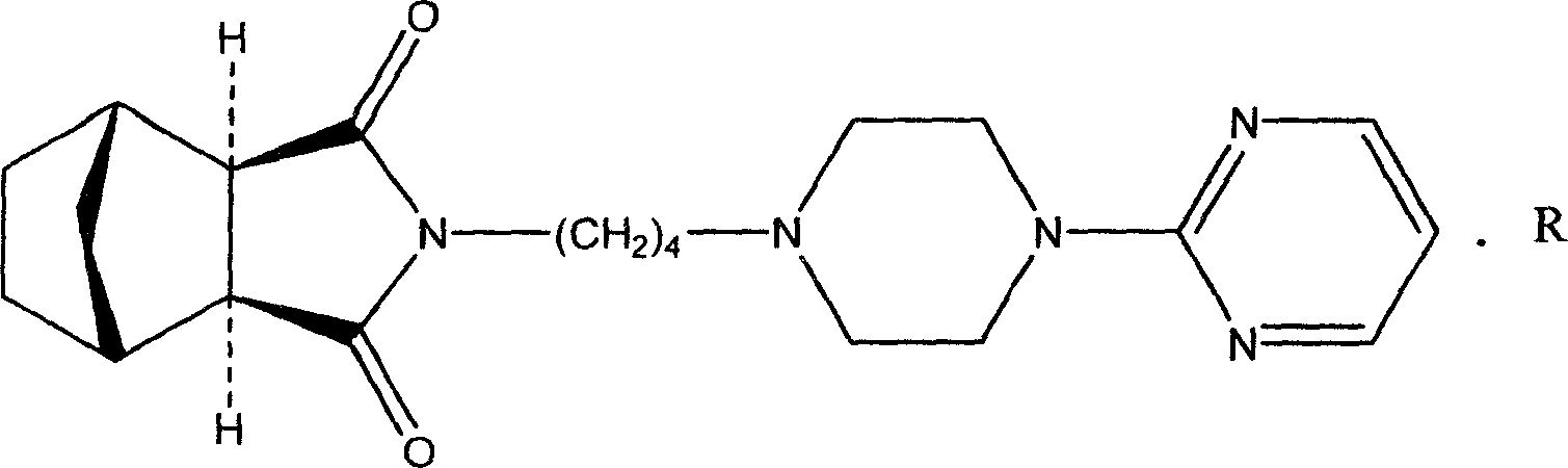 New usage of tandospirone and its derivative, and composition containing tandospirone