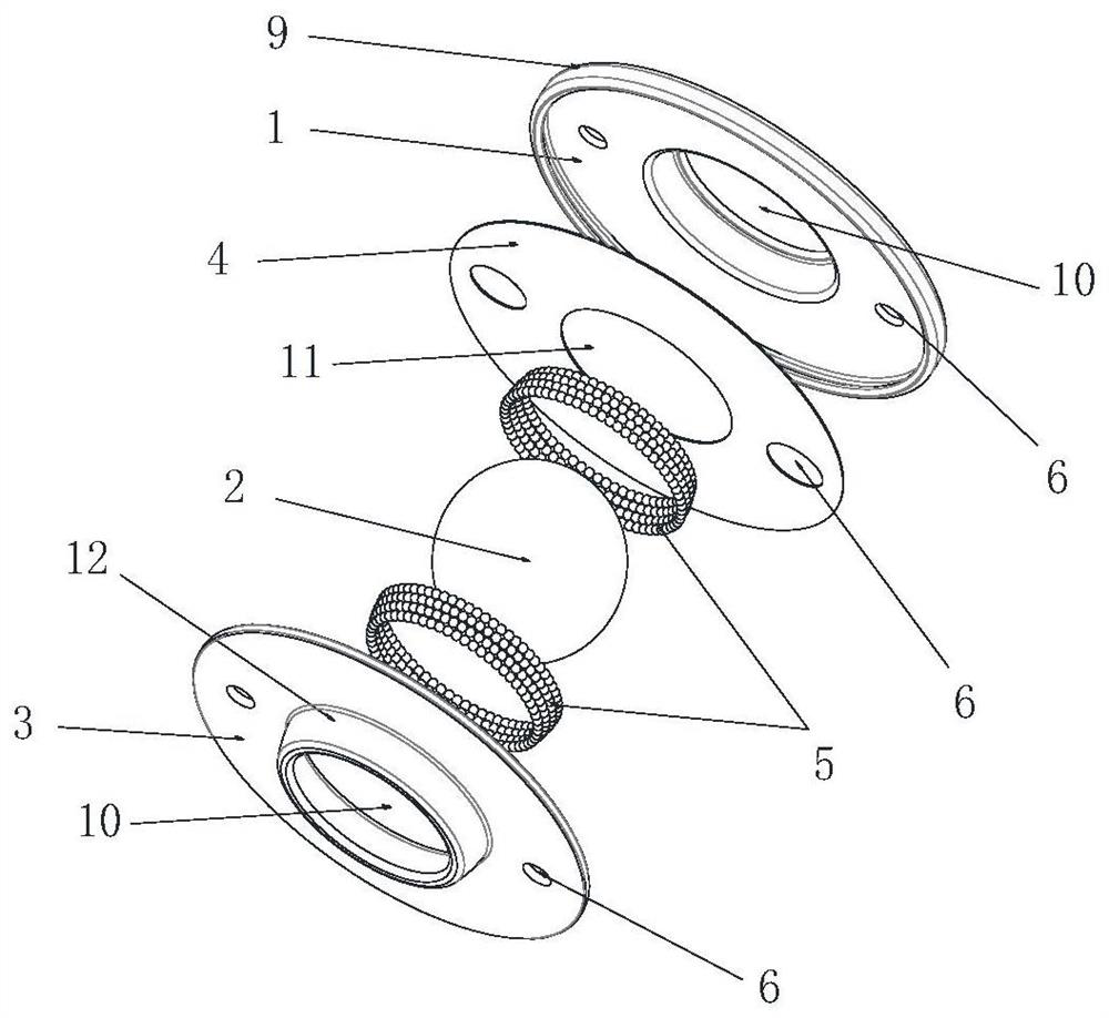 Assembly and processing method of double-sided universal conveying ball