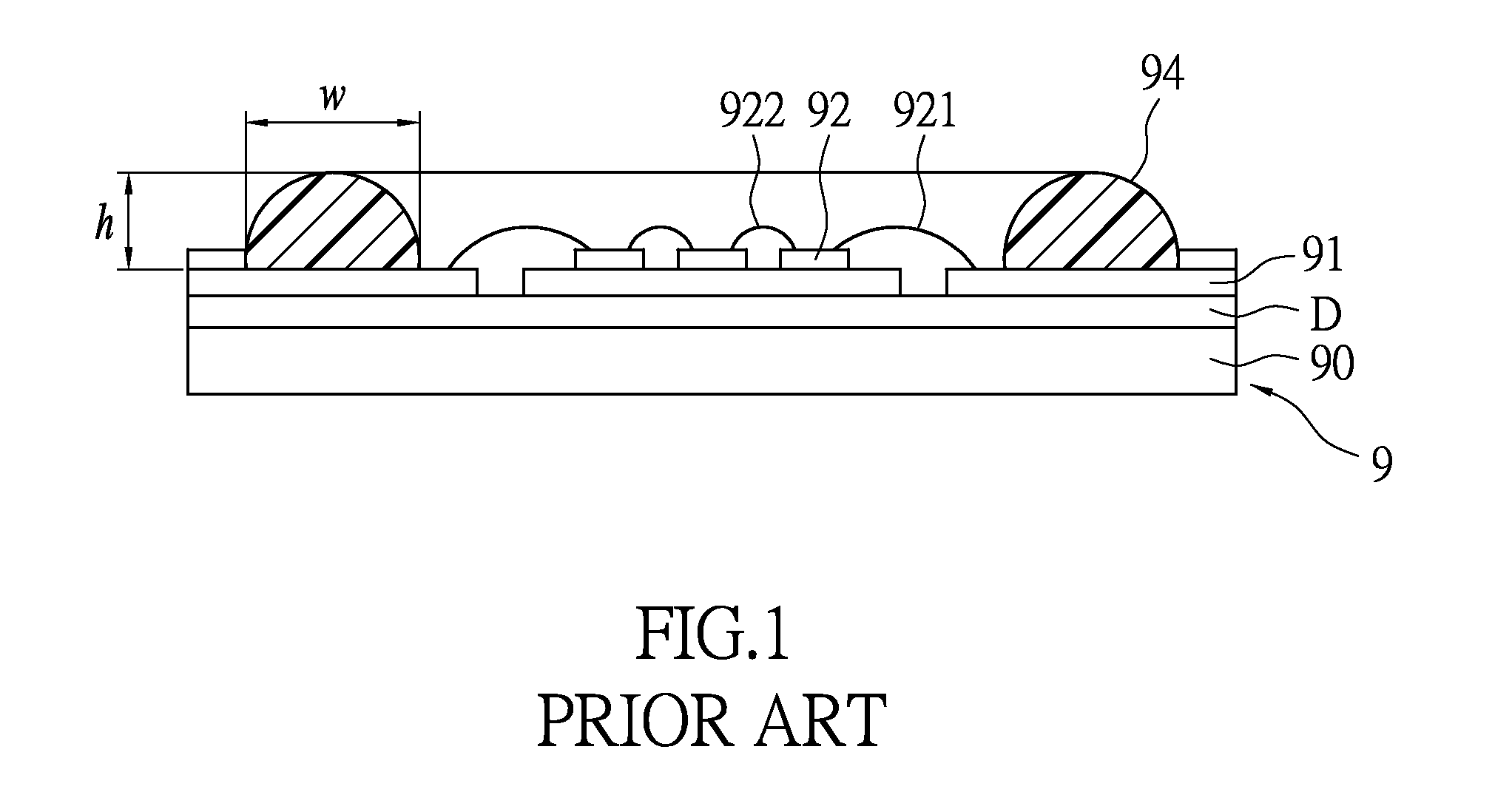 LED package structure, dam structure thereof, and method of manufacturing LED package thereof
