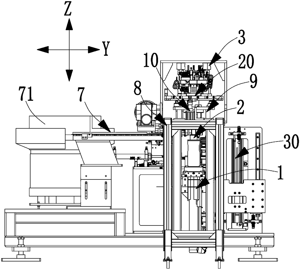 Ejecting type nut screwing machine and screwing method thereof