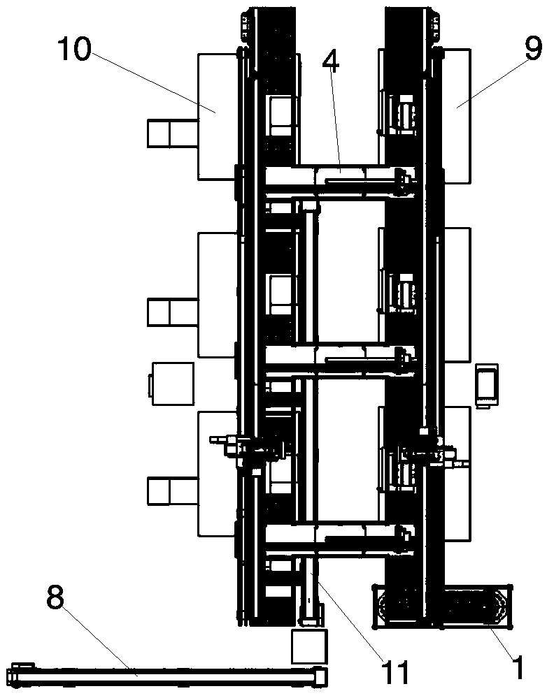 Full-automatic machining device for gasoline engine hub and process method