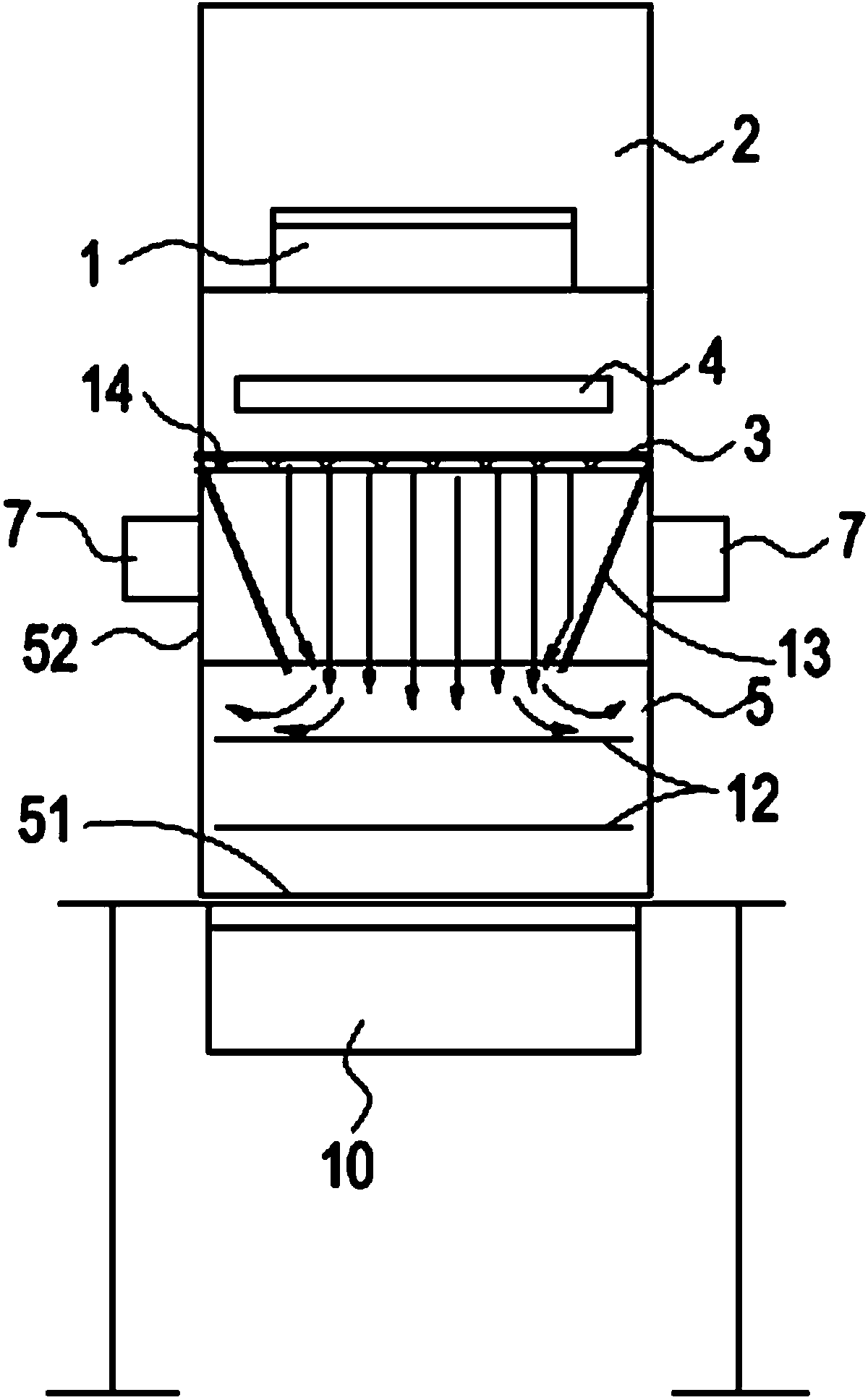 Device and method for increasing material separation rate through negative-pressure air system