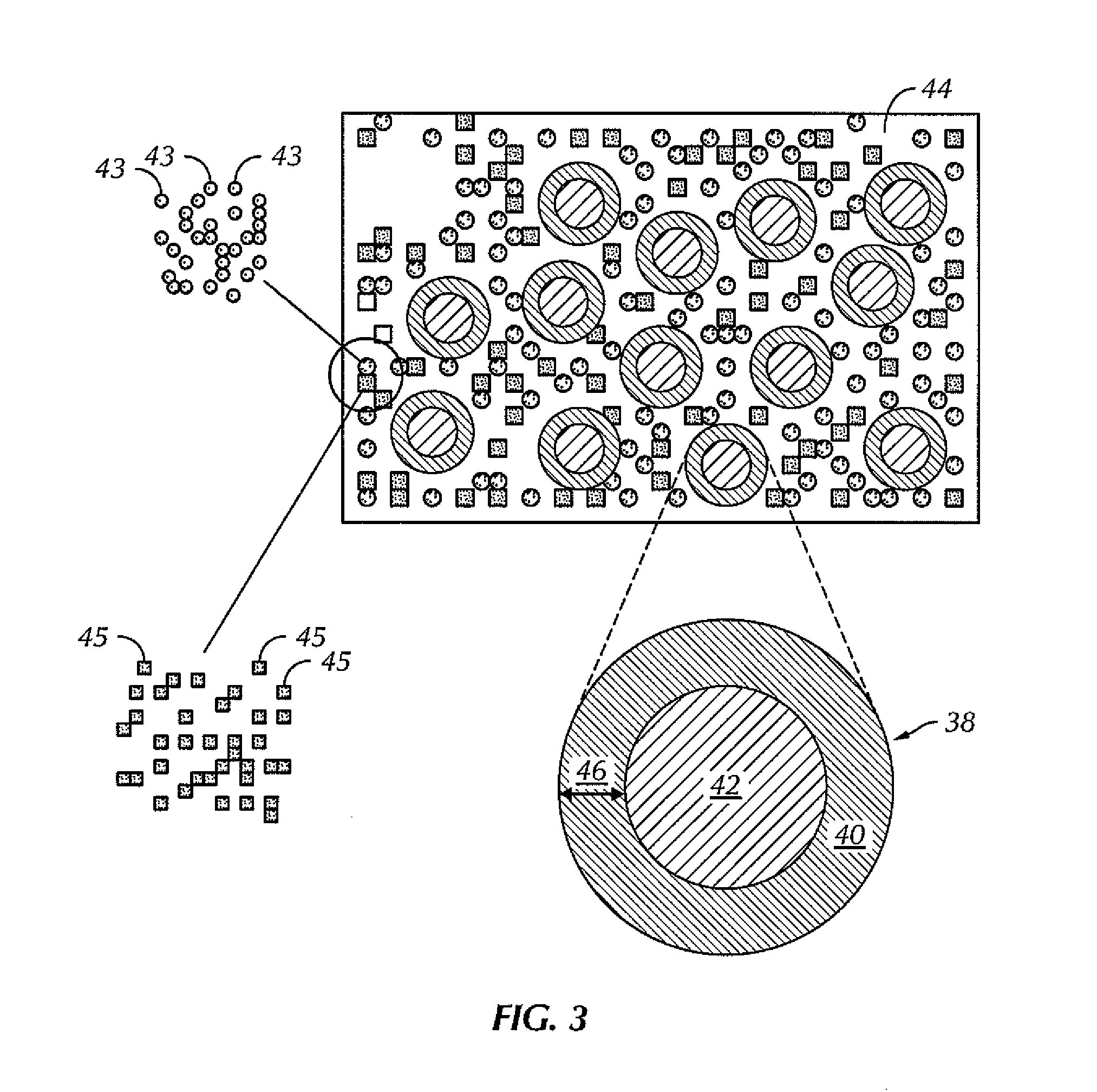 Impregnated material with variable erosion properties for rock drilling and the method to manufacture