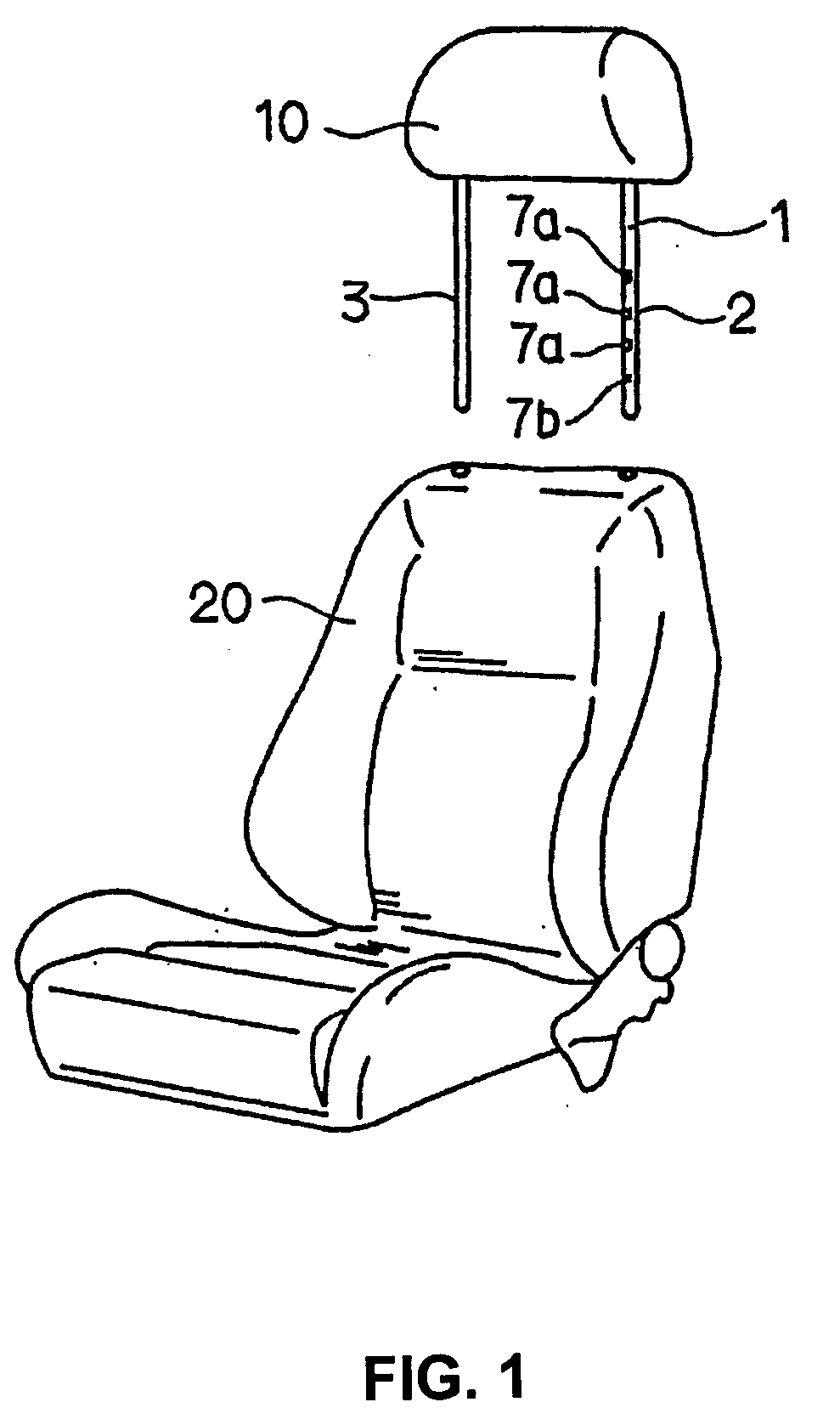 Plastic headrest frame