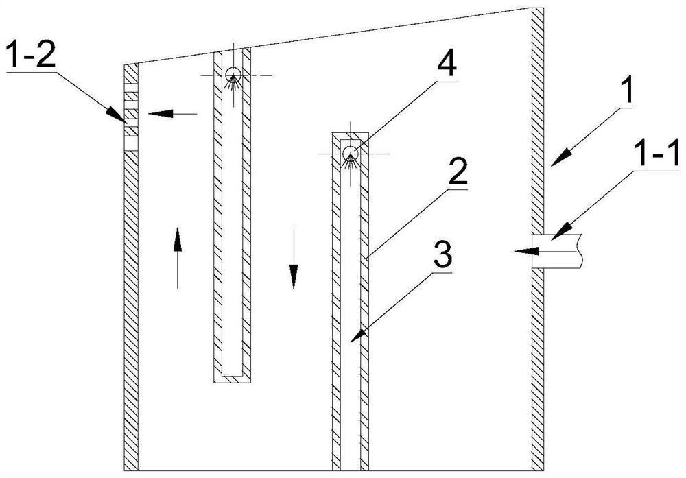 Fresh air heating and humidifying and exhaust gas impurity removal integrated method