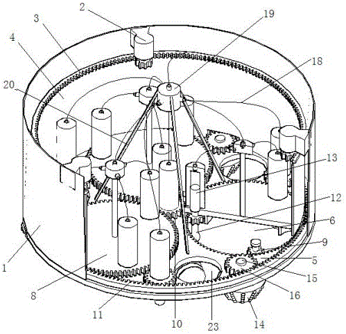 A cutter head device for impacting hard rock with large diameter and full section