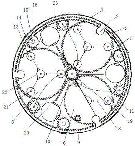 A cutter head device for impacting hard rock with large diameter and full section