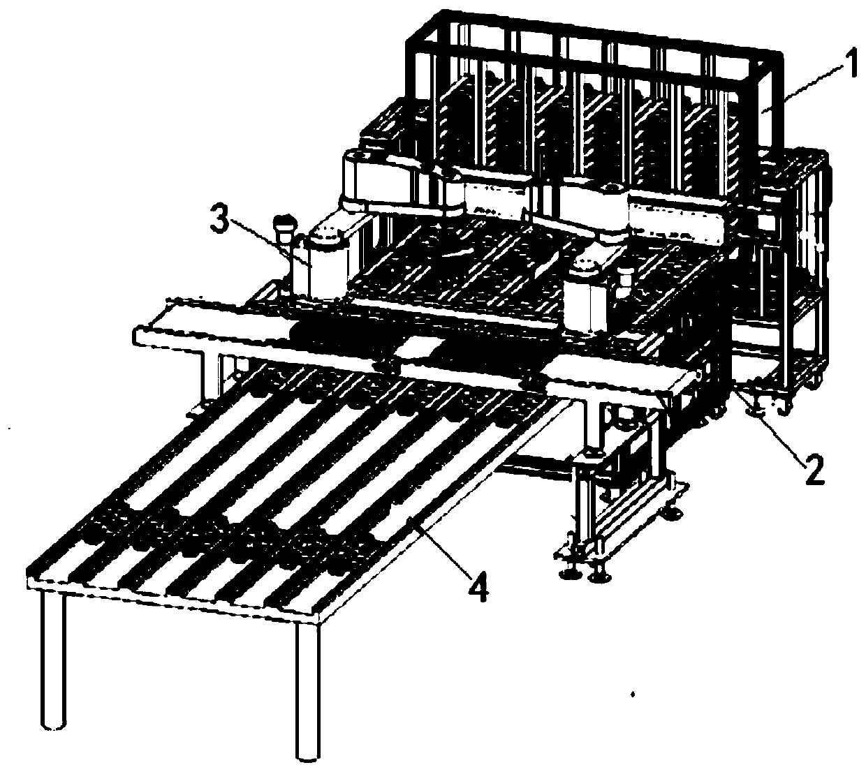 Tray library for transplanting plug-in seedlings, its use method and production line