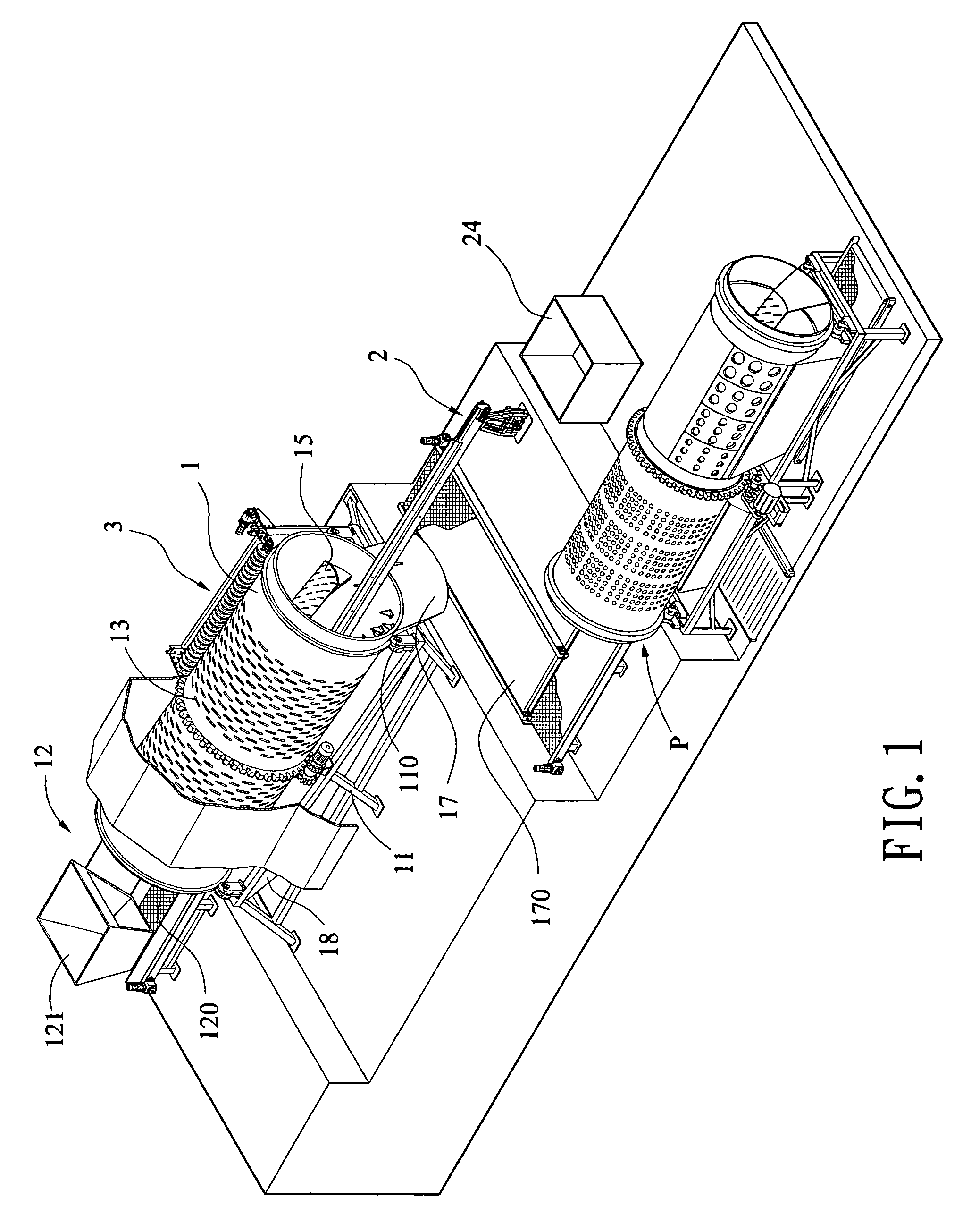 Apparatus for piercing garbage bags, washing materials released from the pierced garbage bags, and collecting nonrigid, elongate objects and powder
