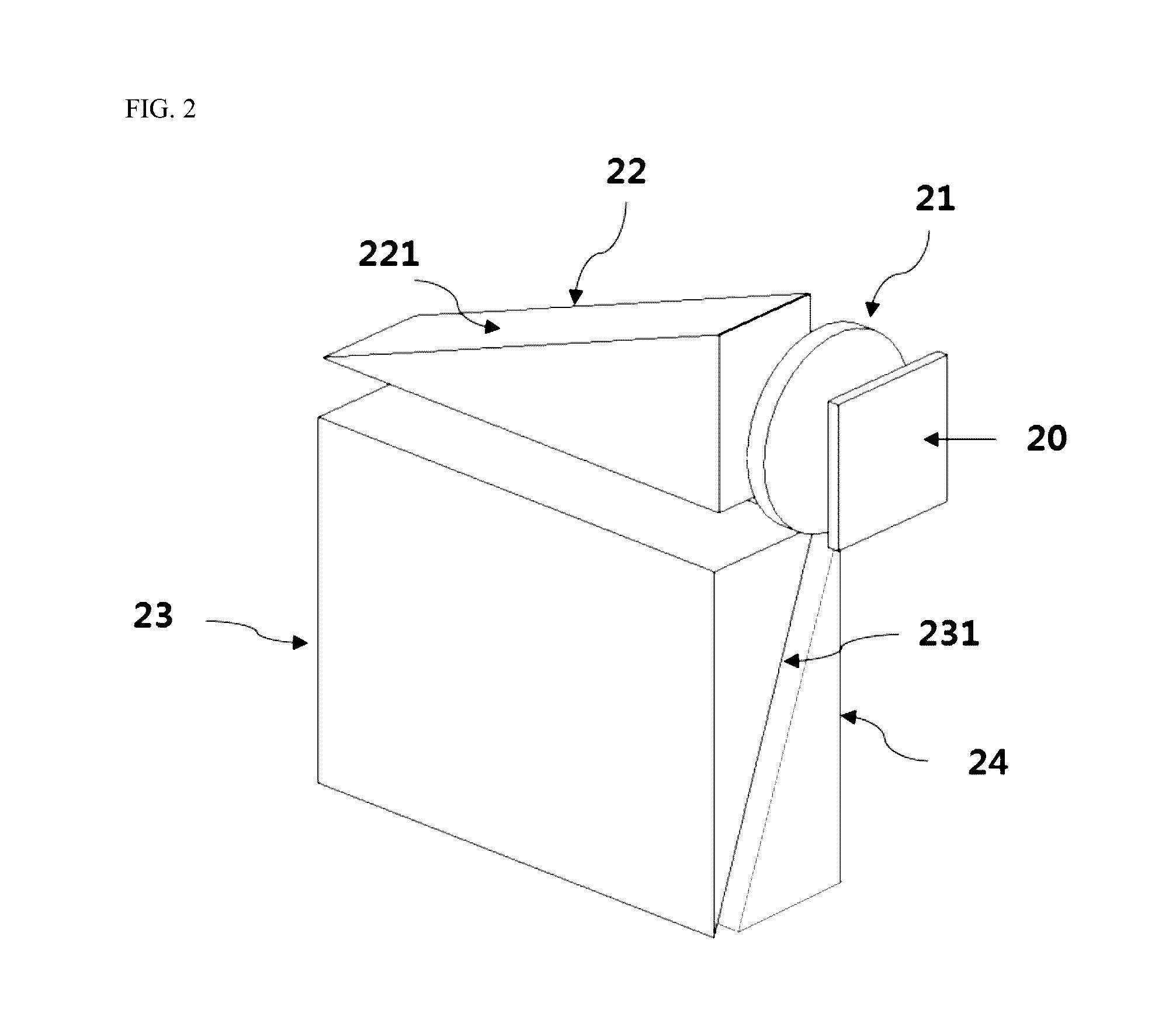 Optical system for see-through head mounted display having three wedge prism arrangement for separate enlargement in vertical and horizontal directions