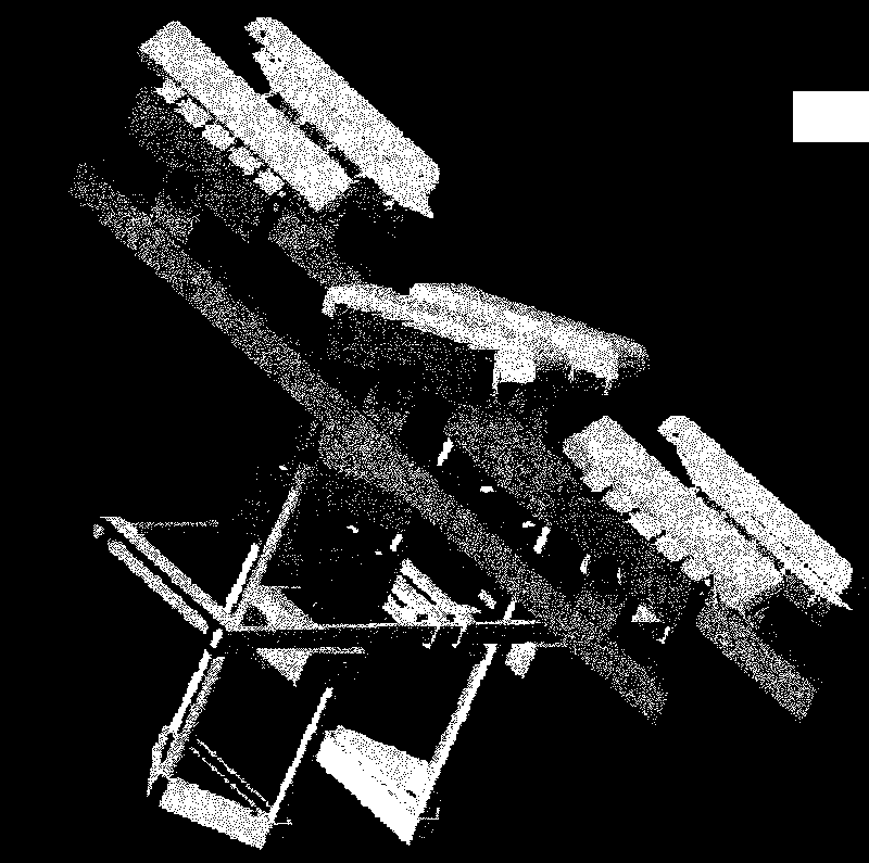 Icing high-voltage wire line walking operation platform