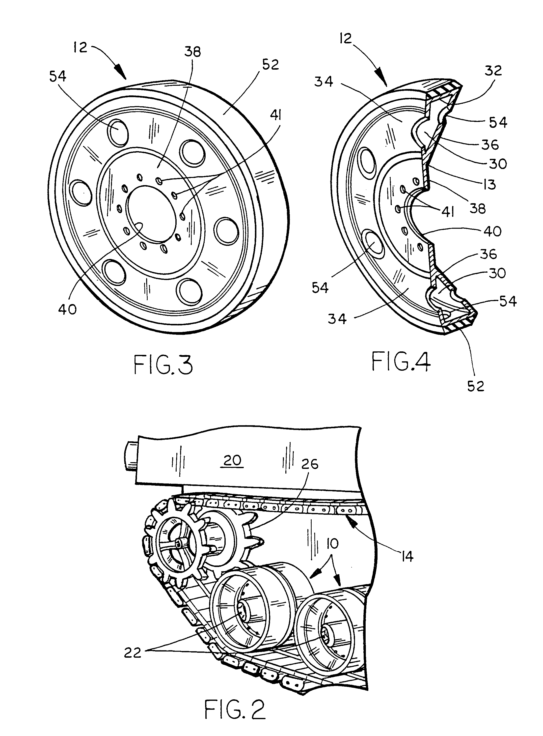 Road wheel for tracked vehicles
