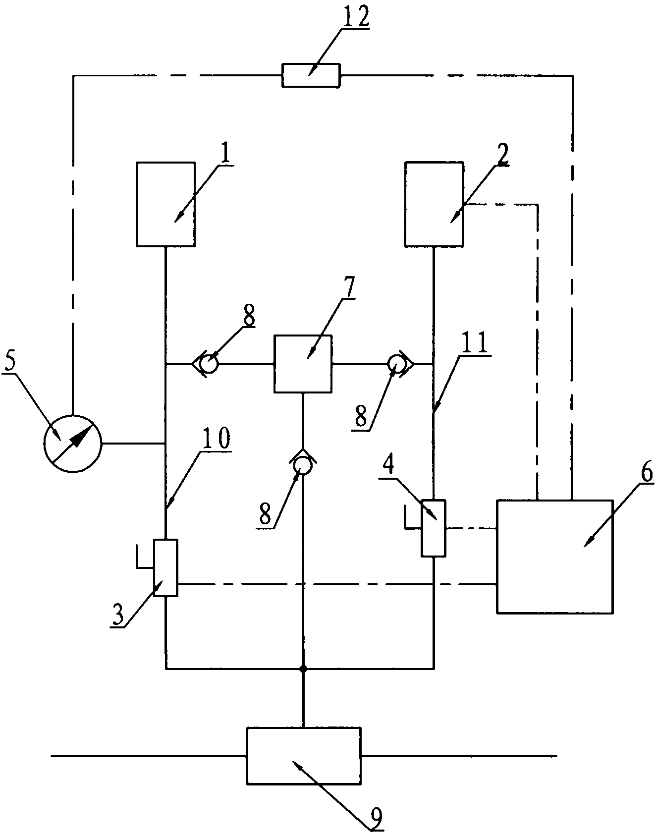 Double-air-source air path automatic switching pressurizer