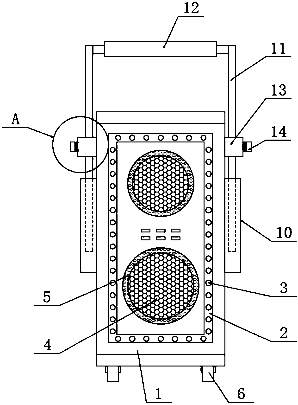 Subwoofer for matrix audio system, and positioning method