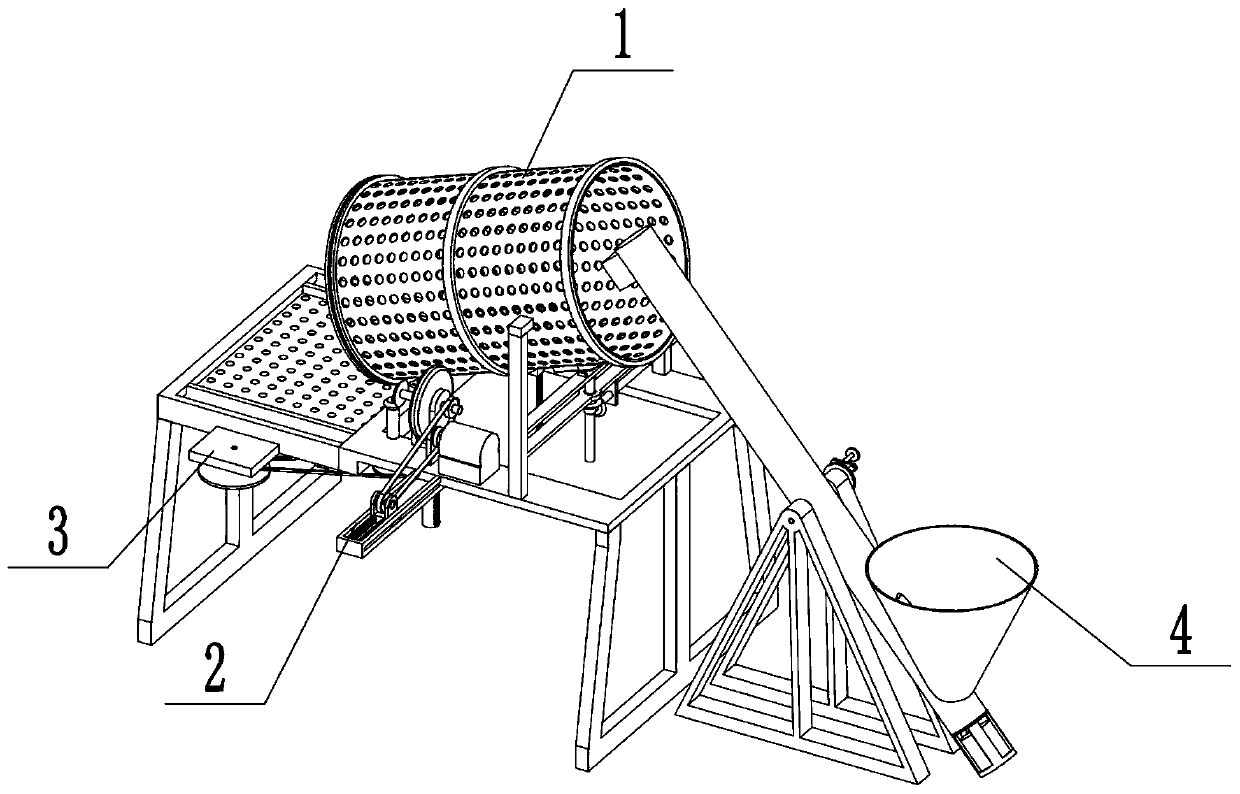 Screening device for construction aggregate