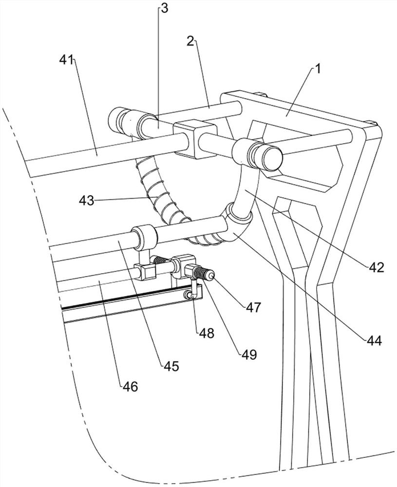 Swing type blow-drying device for clothing wrinkles for clothing production