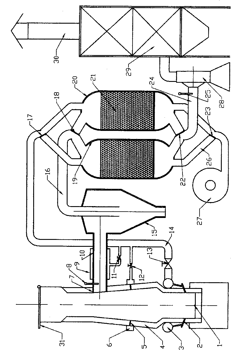 Heat accumulating type external heat blast cupola furnace