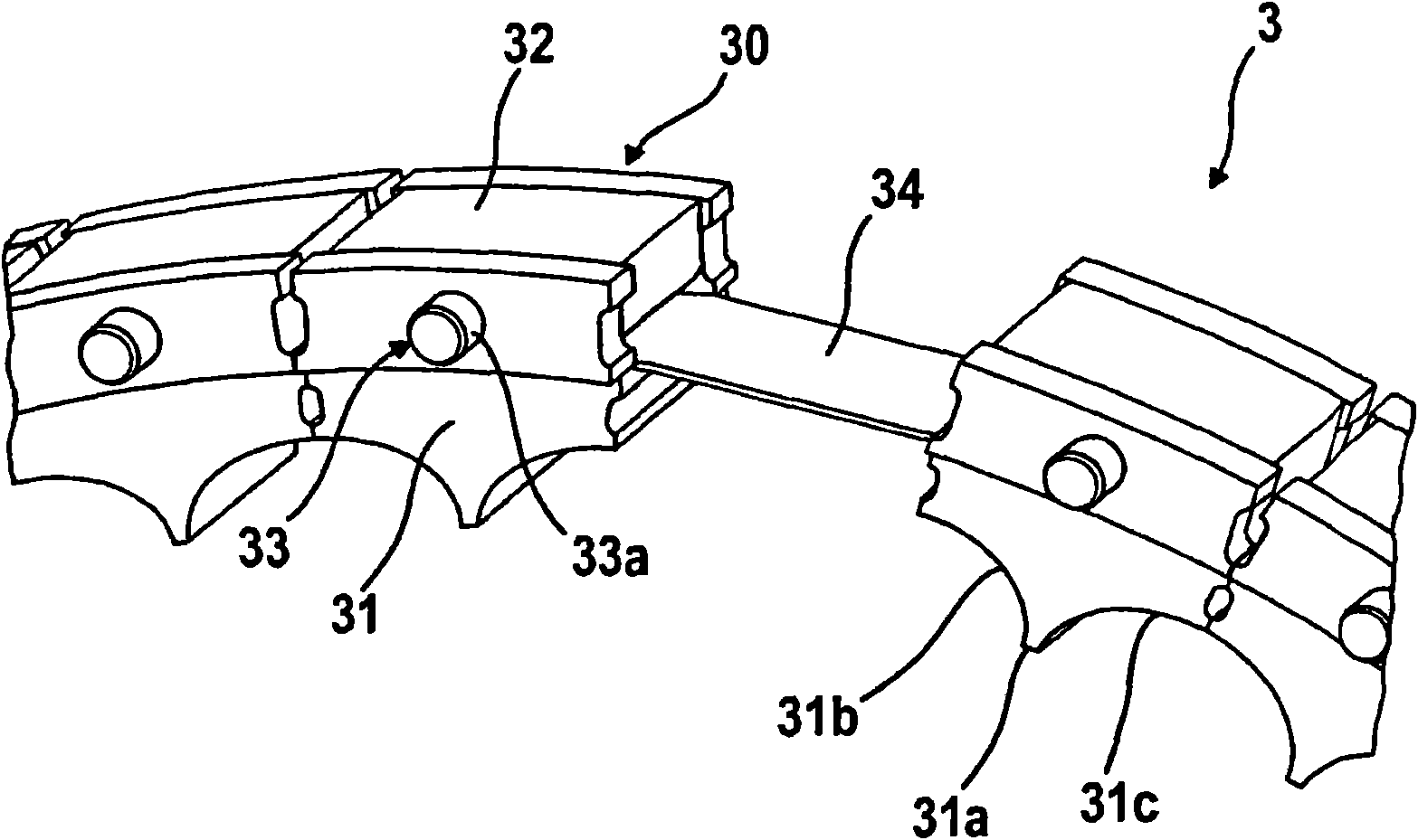 Device for shaping goods that have been produced from a strand of material