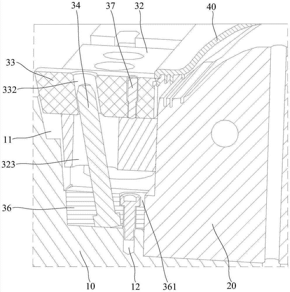 Structure and injection mold with functions of ejection and core pulling