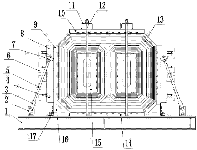 Iron core lamination platform of rolled iron core transformer