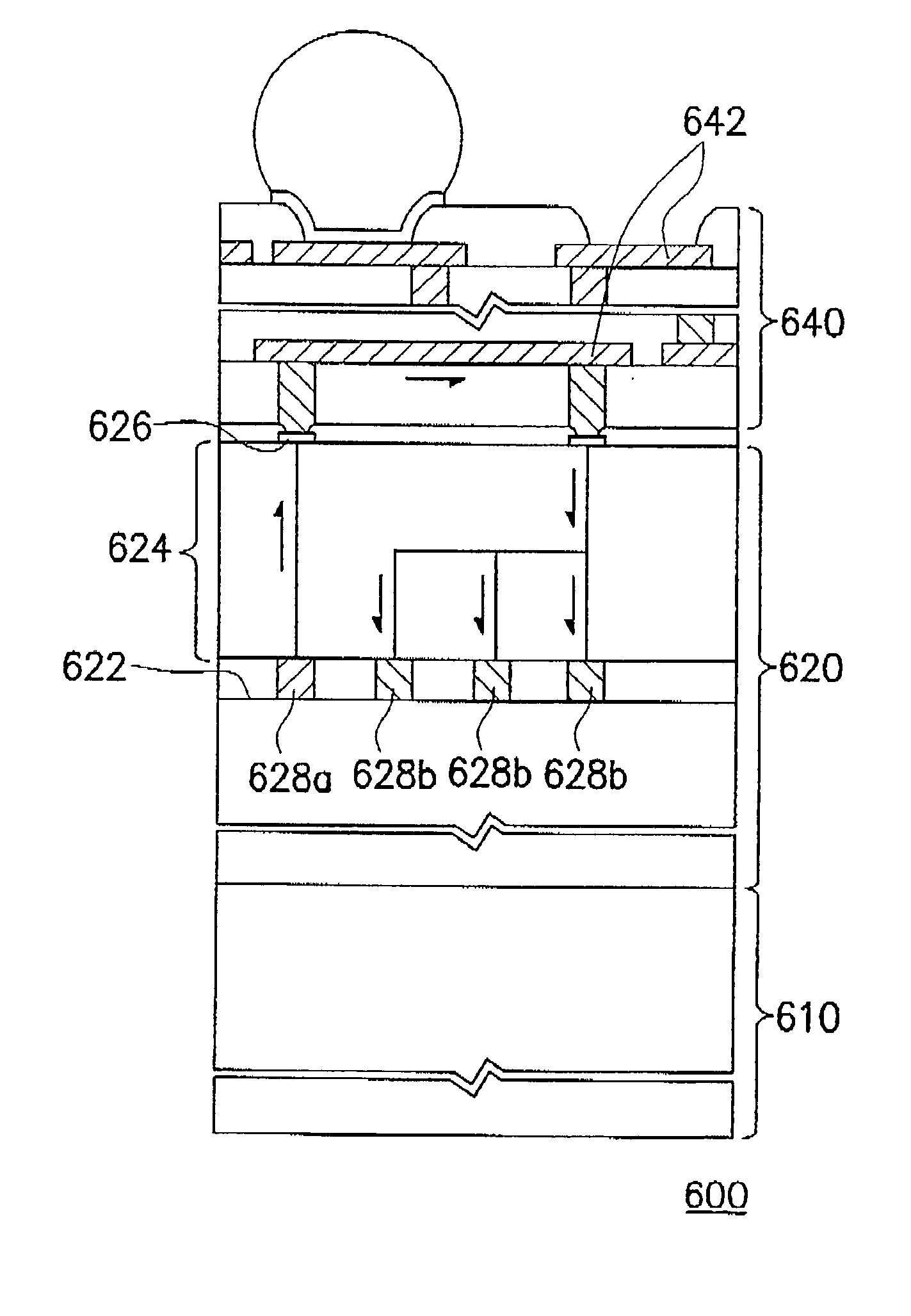 Integrated chip package structure using silicon substrate and method of manufacturing the same
