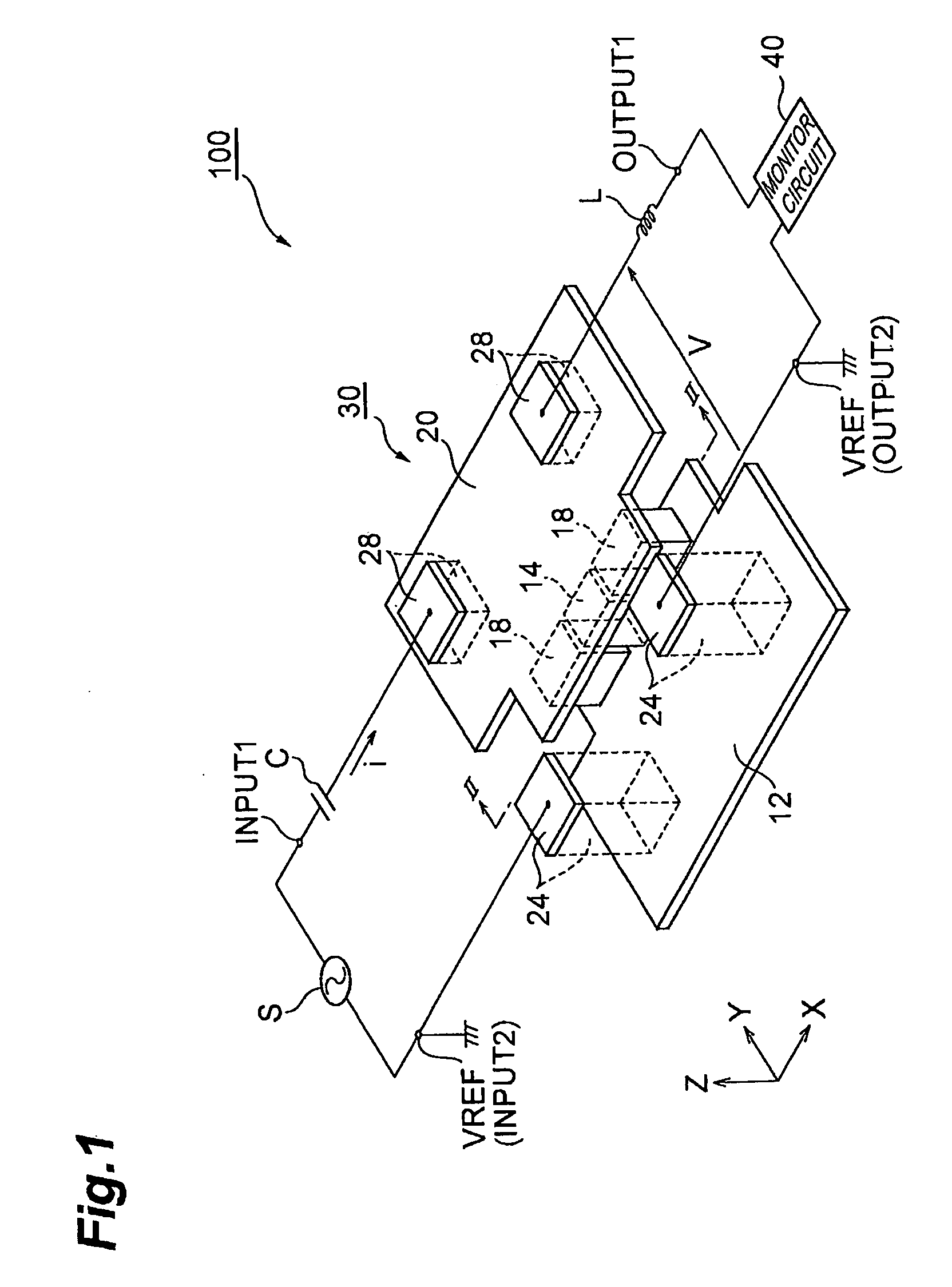 Magnetic device and frequency detector