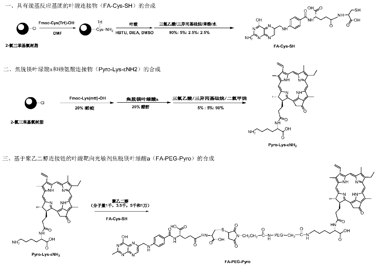 Synthesis and application of folic acid-targeted pyro photosensitizers