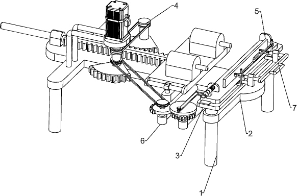 Punching device used for folding stool machining