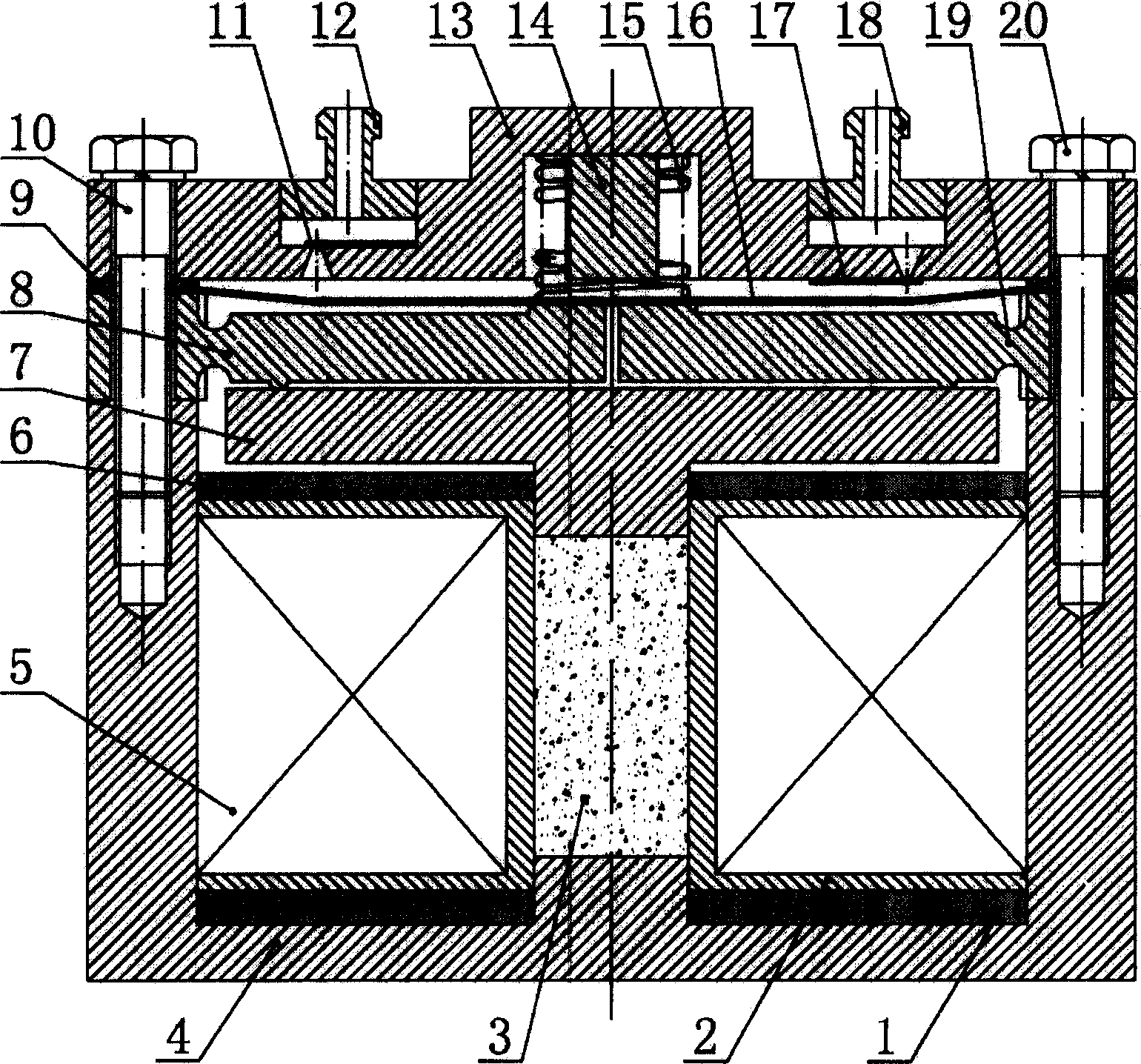Over-magnetostriction rod drive membrane pump