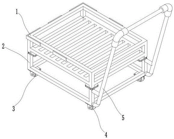 Split damping cart and damping method