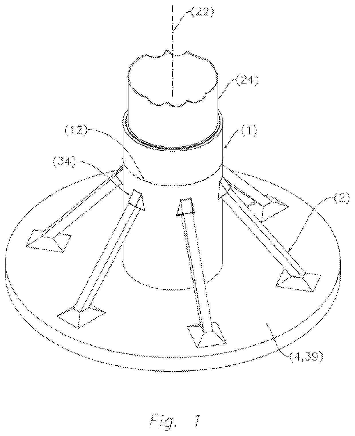 Foundations system for towers and method for installing the foundations system for towers