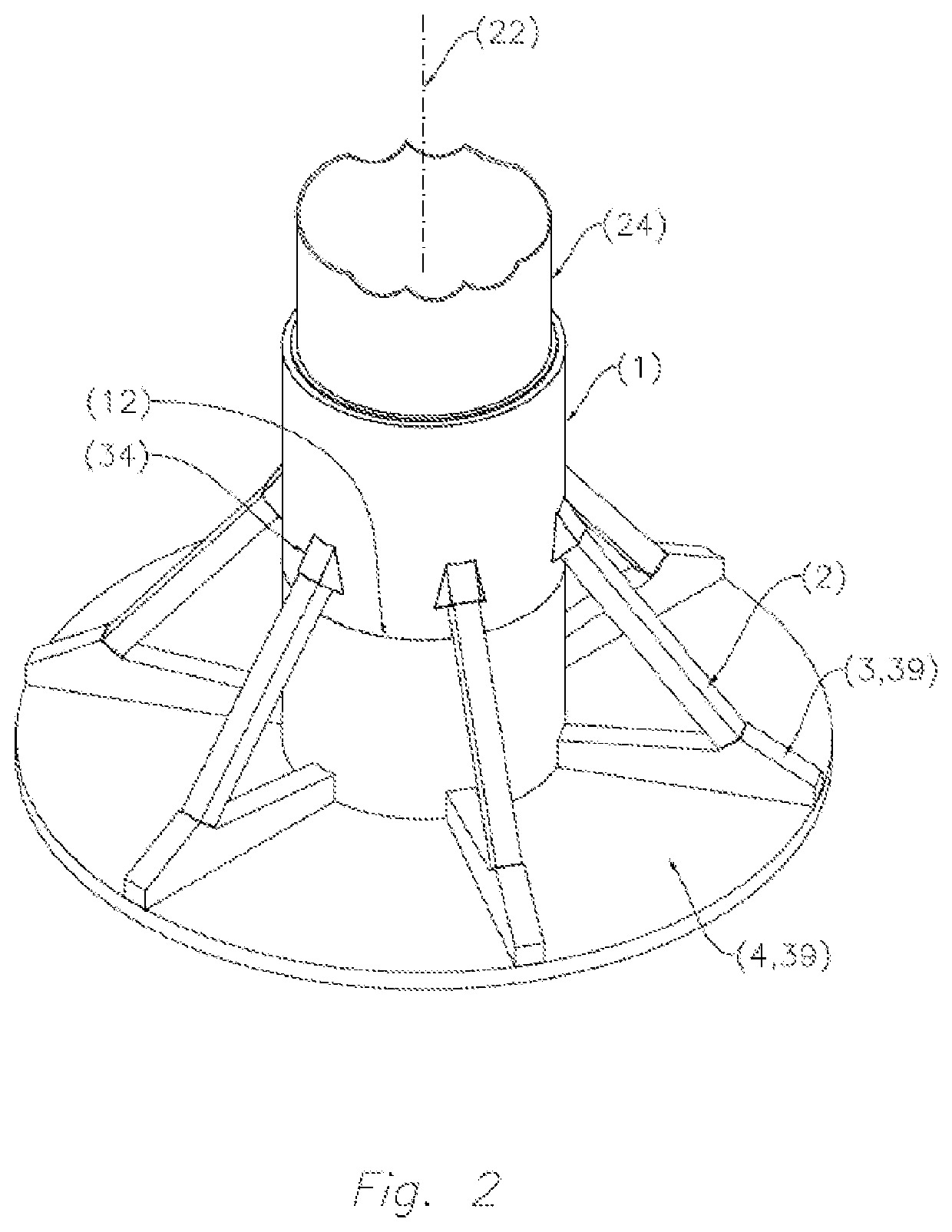 Foundations system for towers and method for installing the foundations system for towers