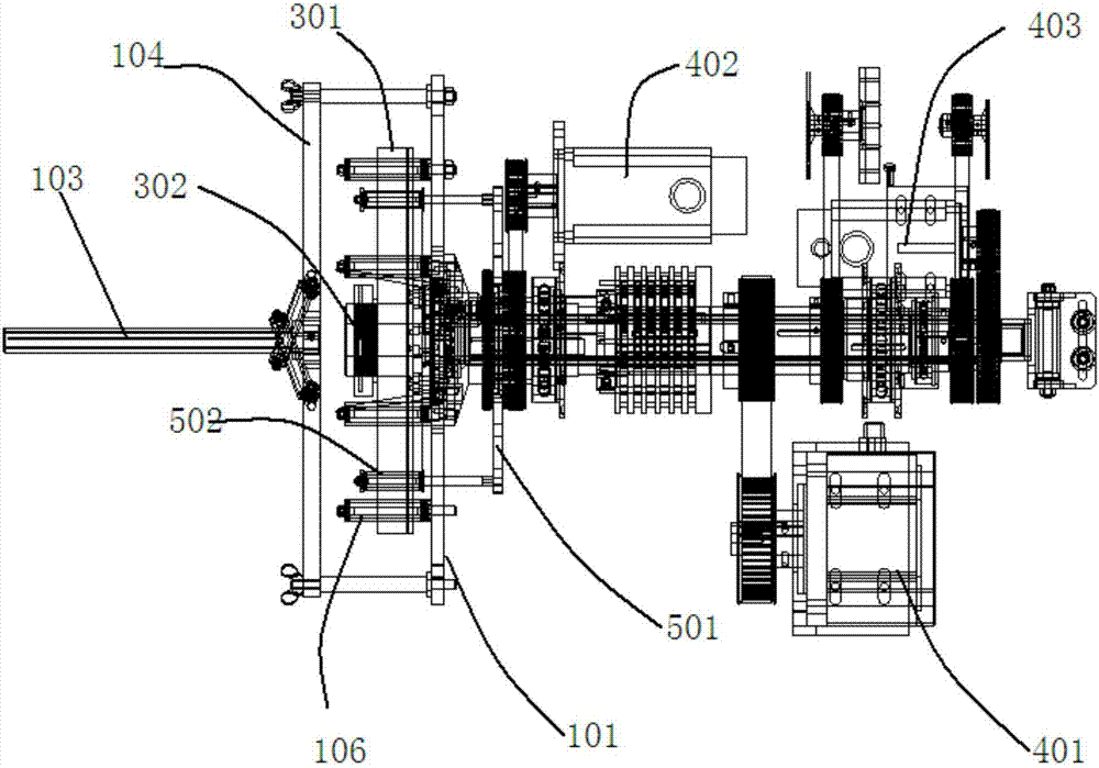 A Horizontal Taping Machine Automatically Adjusting Taping Tension