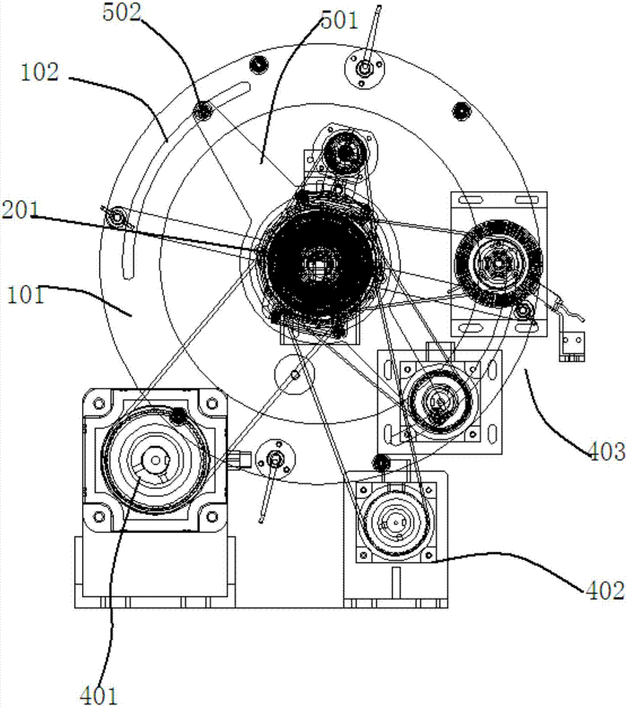 A Horizontal Taping Machine Automatically Adjusting Taping Tension