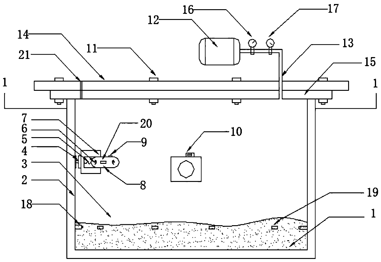 A dynamic collision test device for simulating deep-sea mid-shell structures and seabed