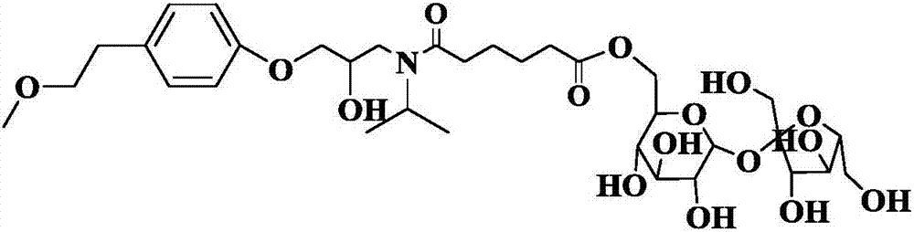 Method for online synthesis of N-(5-sucrose ester valeryl)metoprolol by means of catalysis of lipase