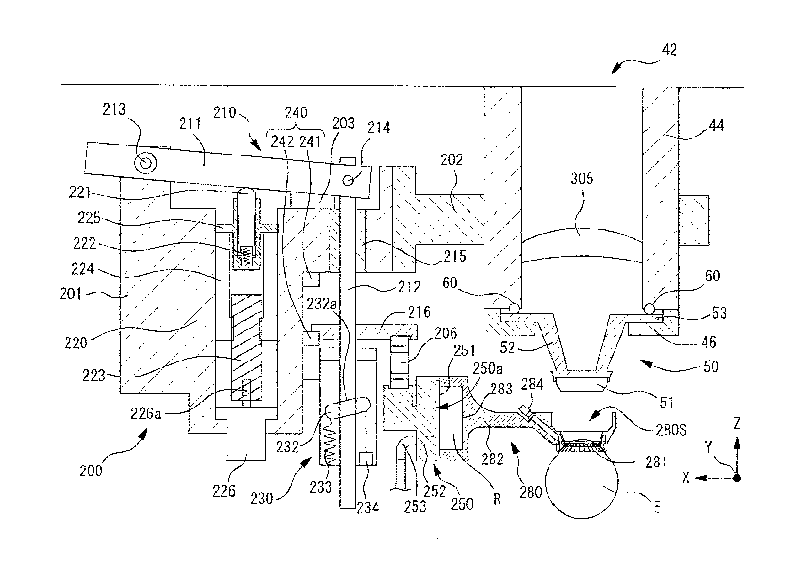 Ophthalmic laser surgery apparatus, and eyeball fixing portion movement unit and eyeball fixing unit used in the same