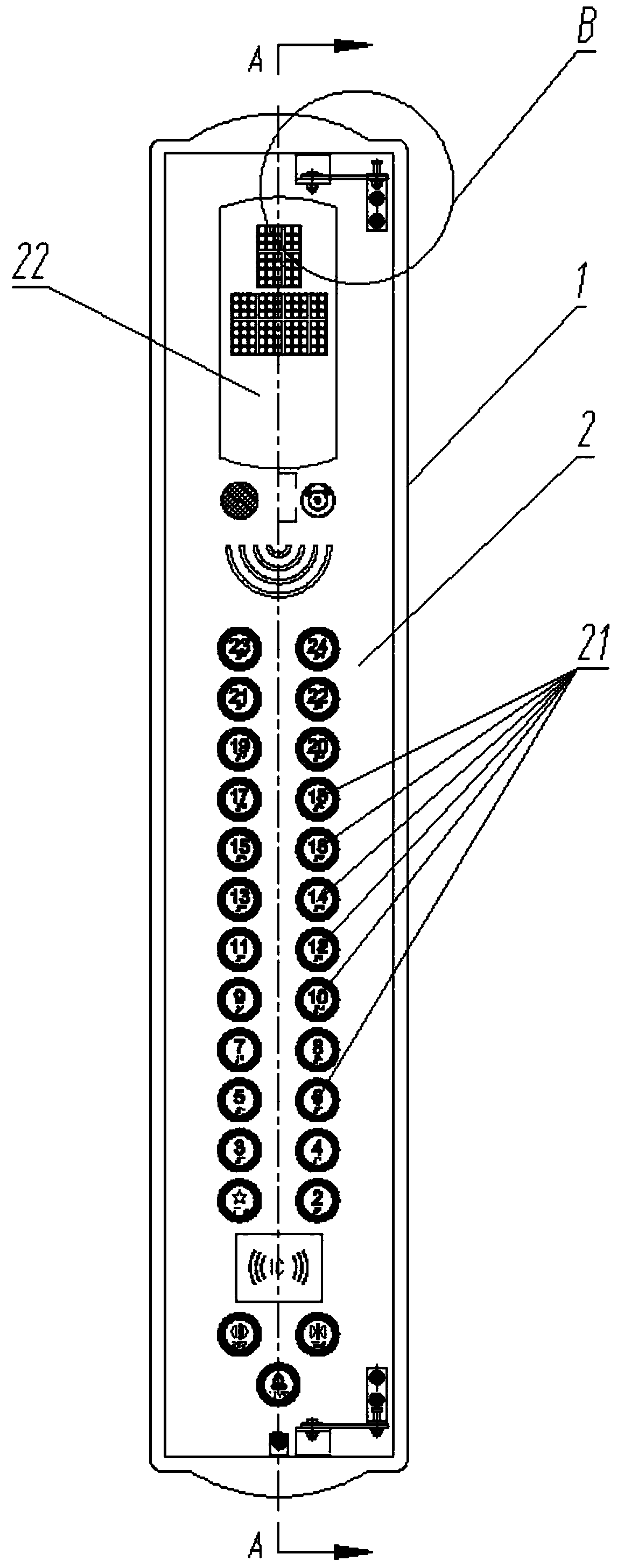 Panel rotating type elevator operation panel