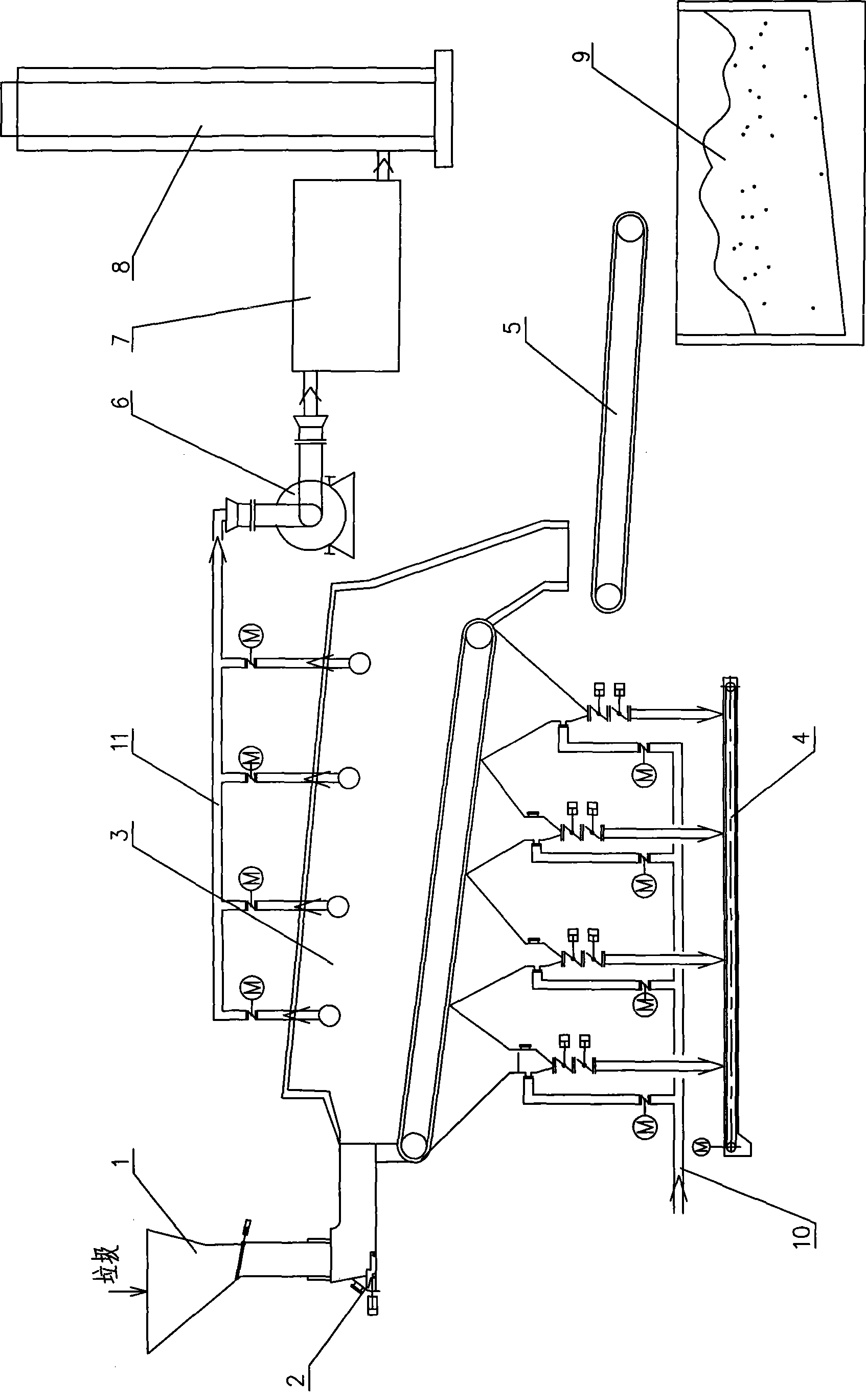 Drying pretreatment method and device for urban domestic garbage