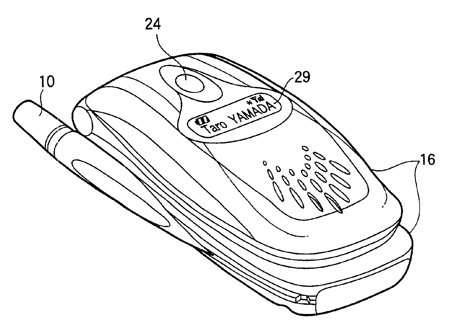 Folding portable radio device